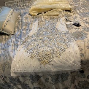 White beaded dress